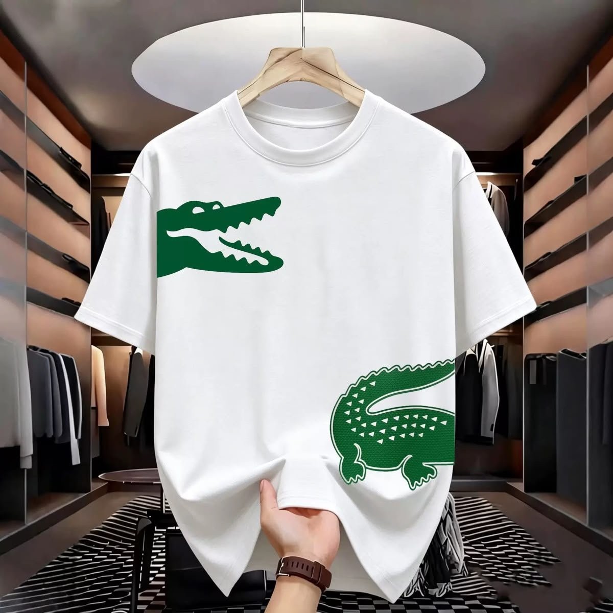 T-Shirt Crocodile Blanc — 👕 T-Shirt sur TokTok